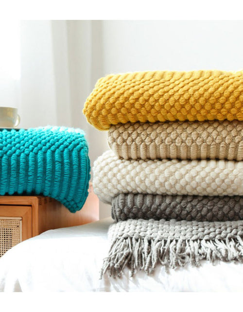 Load image into Gallery viewer, Towel Knitted Blanket Bed Throw Cover
