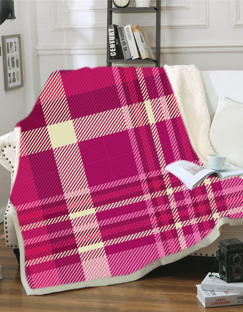 Load image into Gallery viewer, Tartan Patterns Sherpa Fleece Blanket
