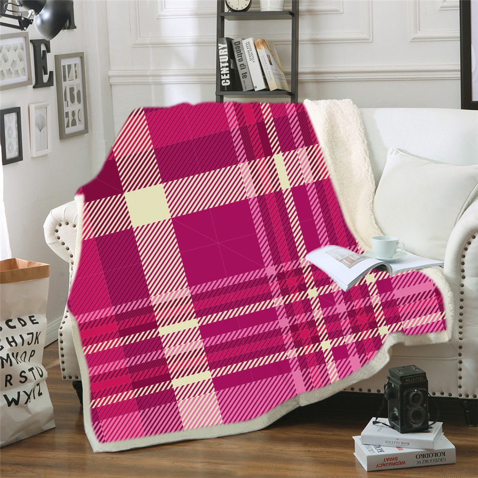 Tartan Patterns Sherpa Fleece Blanket