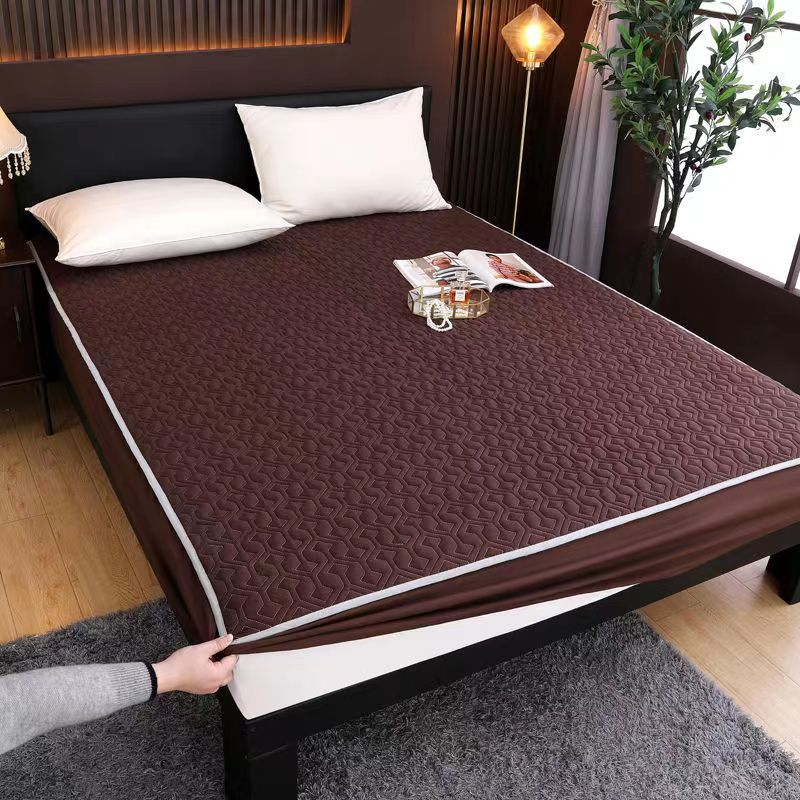 Thicken Quilted Bed Sheet Fitted Solid Mattress